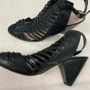 Great leather shoes with ankle strap